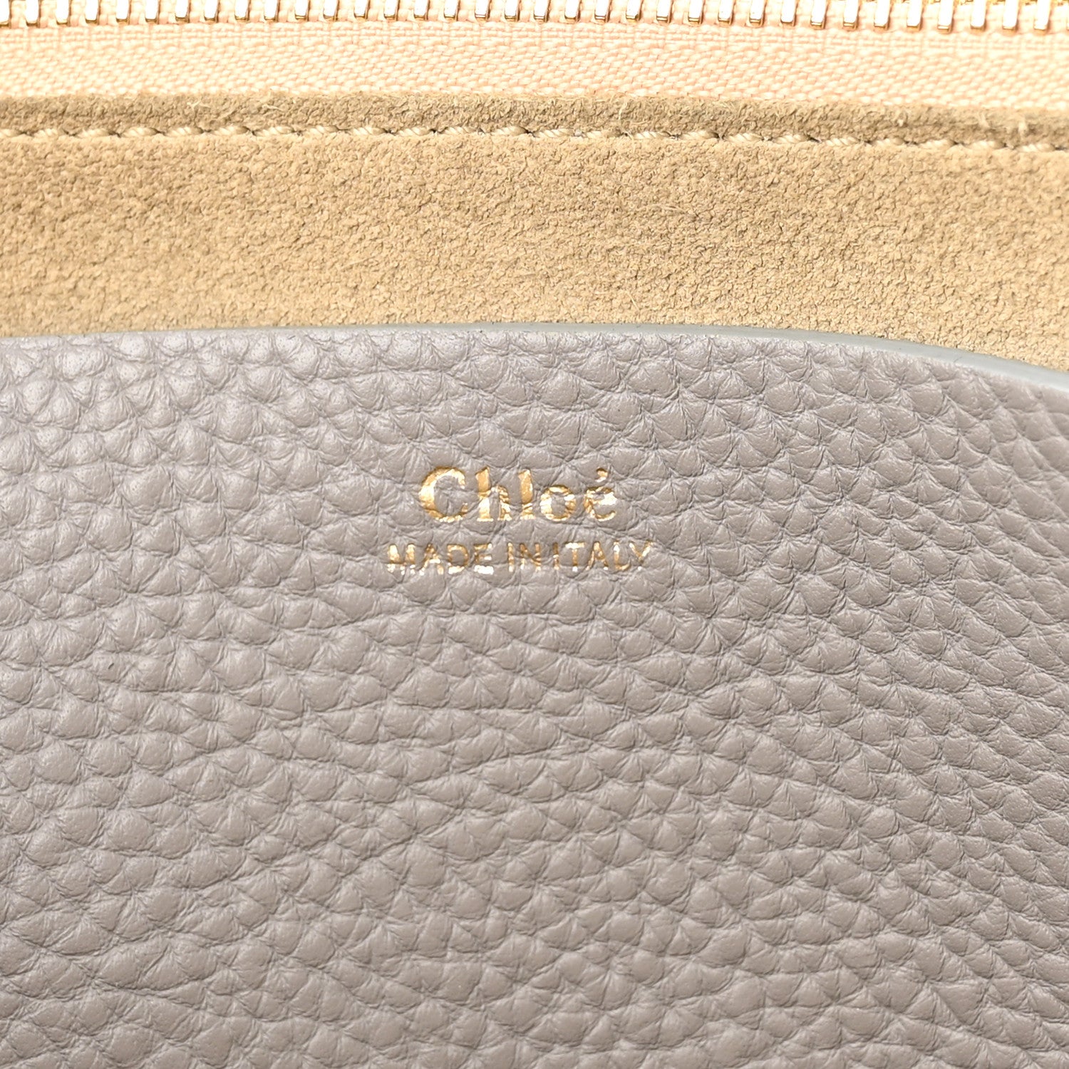 Chloe Grained Calfskin Small Hayley Hobo Cashmere Grey 6 of 14
