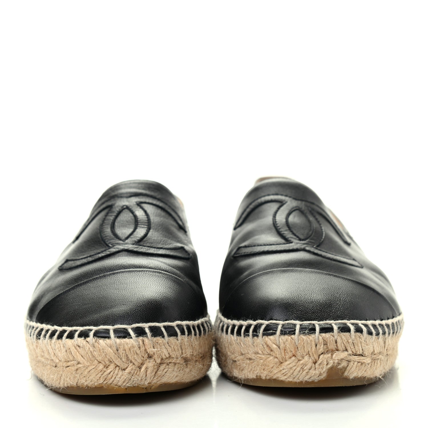 Chanel Lambskin CC Espadrilles 39 Black 2 of 14