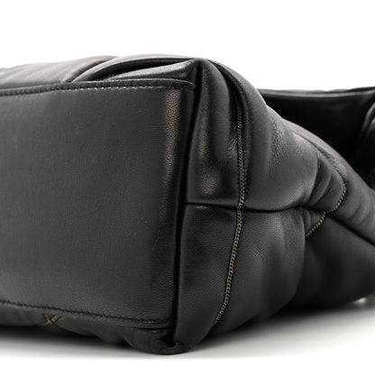 Saint Laurent Lambskin Quilted Metal Small Loulou Puffer Monogram Chain Satchel  Black 10 of 14