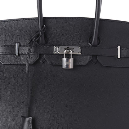 Hermes Madame Calfskin Birkin Sellier 35 Black 8 of 11