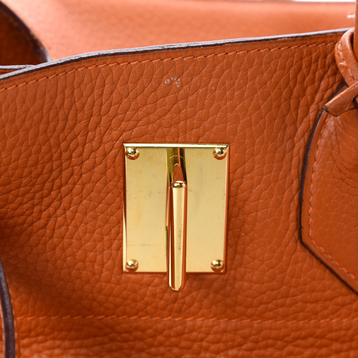 Taurillon Clemence JPG Birkin 42 Orange