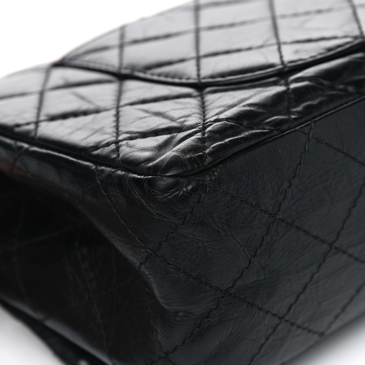 Aged Calfskin Quilted 2.55 Reissue 226 Flap Black