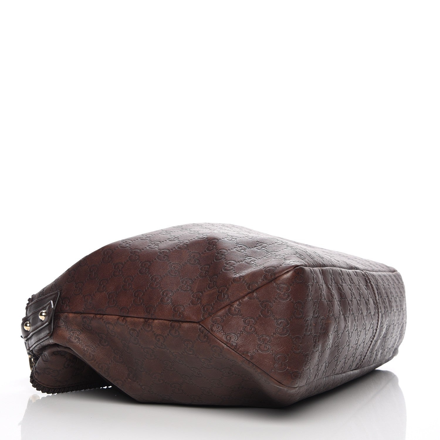 Gucci Guccissima Large Horsebit Chain Hobo Chocolate 4 of 8