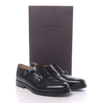 Valentino Garavani Shiny Calfskin Mens Double Monk Strap Loafers 40 Black 11 of 11