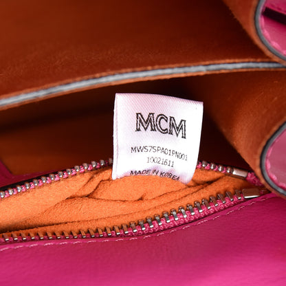 MCM Calfskin Patricia Crossbody Bag Electric Pink 7 of 10