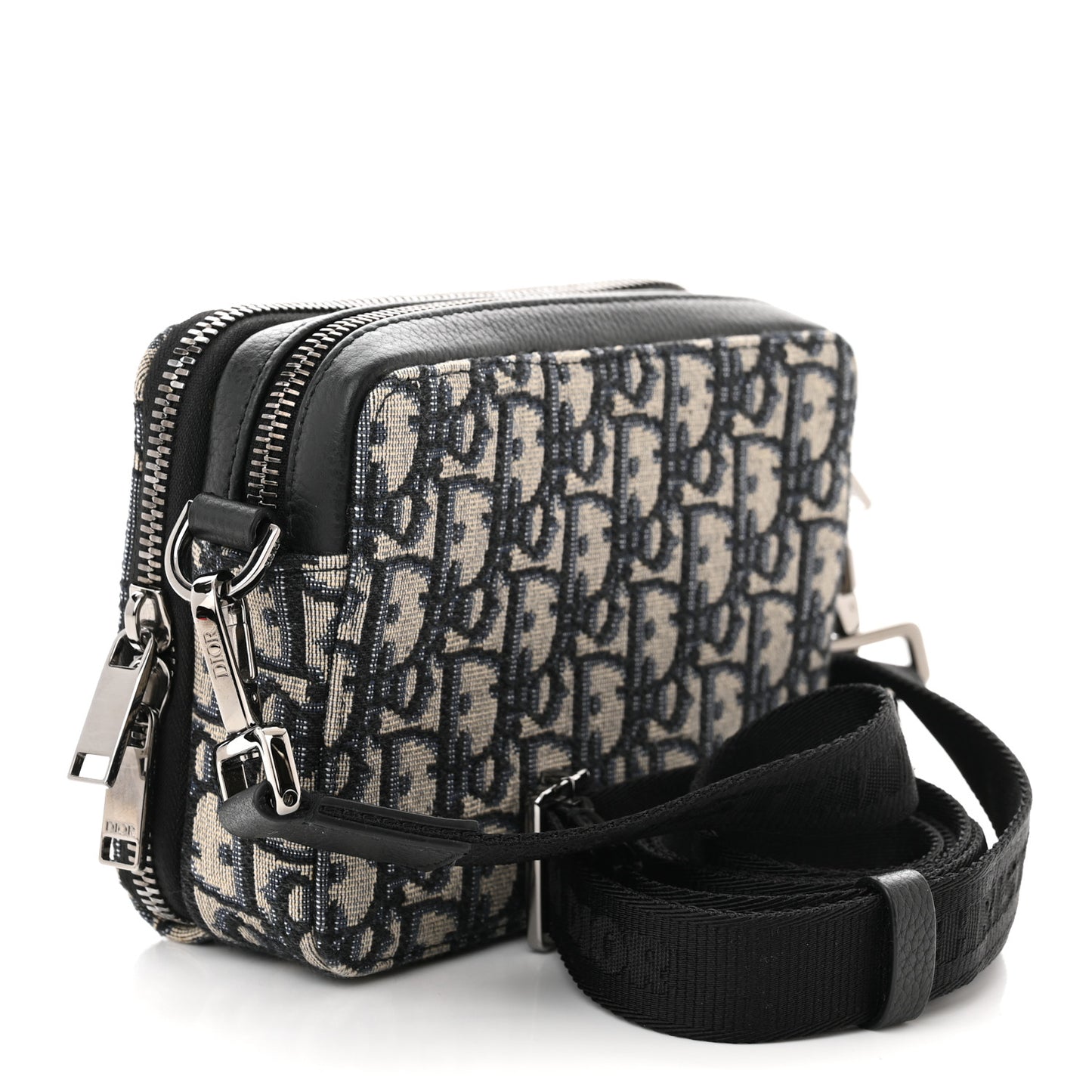 Oblique Pouch Beige Black