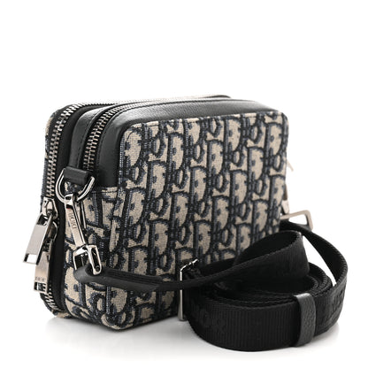 Christian Dior Oblique Pouch Beige Black 3 of 14