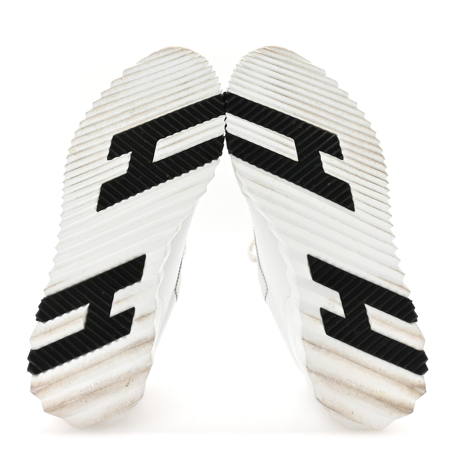 Goatskin Suede Goatskin Bouncing Sneakers 38 White Black