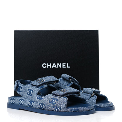 Chanel Denim CC Dad Sandals 39 Light Blue 9 of 9