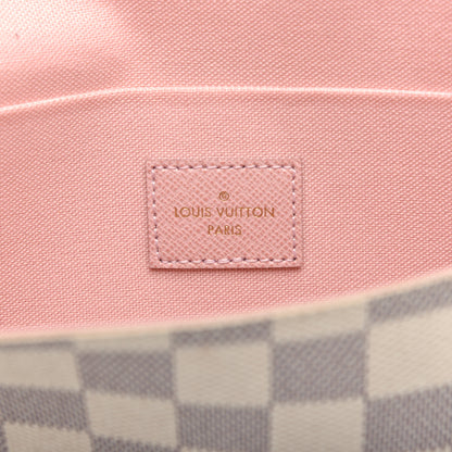 Louis Vuitton Damier Azur Pochette Felicie Chain Wallet Rose Ballerine 8 of 10