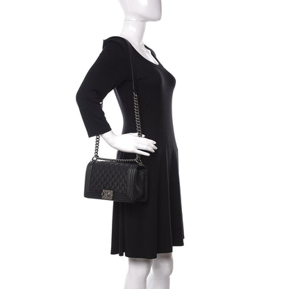 Chanel Caviar Quilted Medium Boy Flap Black 2 of 11