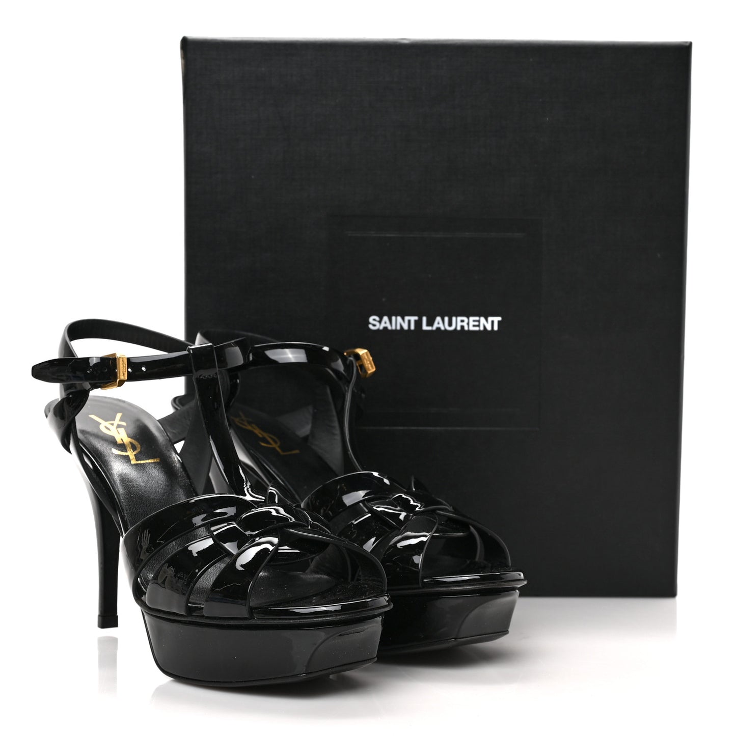 Patent Tribute 75 Platform Sandals 37.5 Black