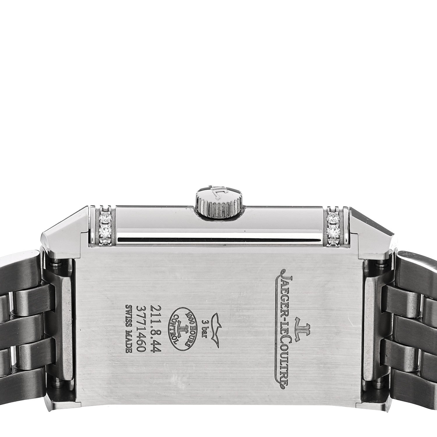 Jaeger-LeCoultre Stainless Steel Diamond 21mm Reverso Classic Duetto Automatic Watch Silver Q2668130 4 of 5