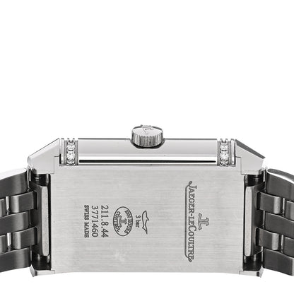 Jaeger-LeCoultre Stainless Steel Diamond 21mm Reverso Classic Duetto Automatic Watch Silver Q2668130 4 of 5