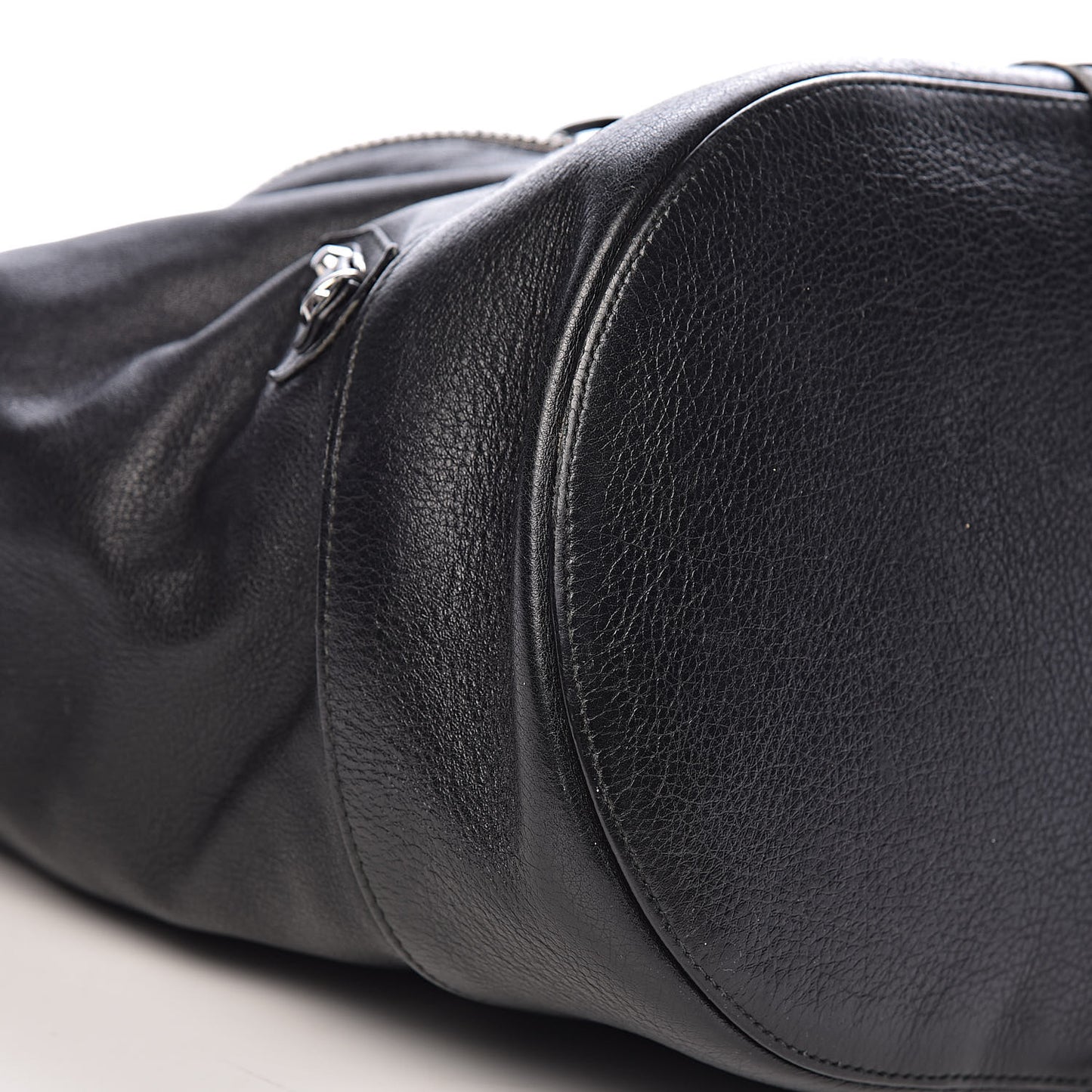 Veau Papier Classic Hardware Drop Bucket Bag Black