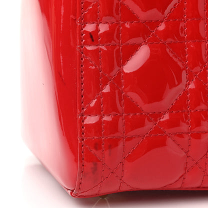 Christian Dior Patent Cannage Medium Lady Dior Red 14 of 17