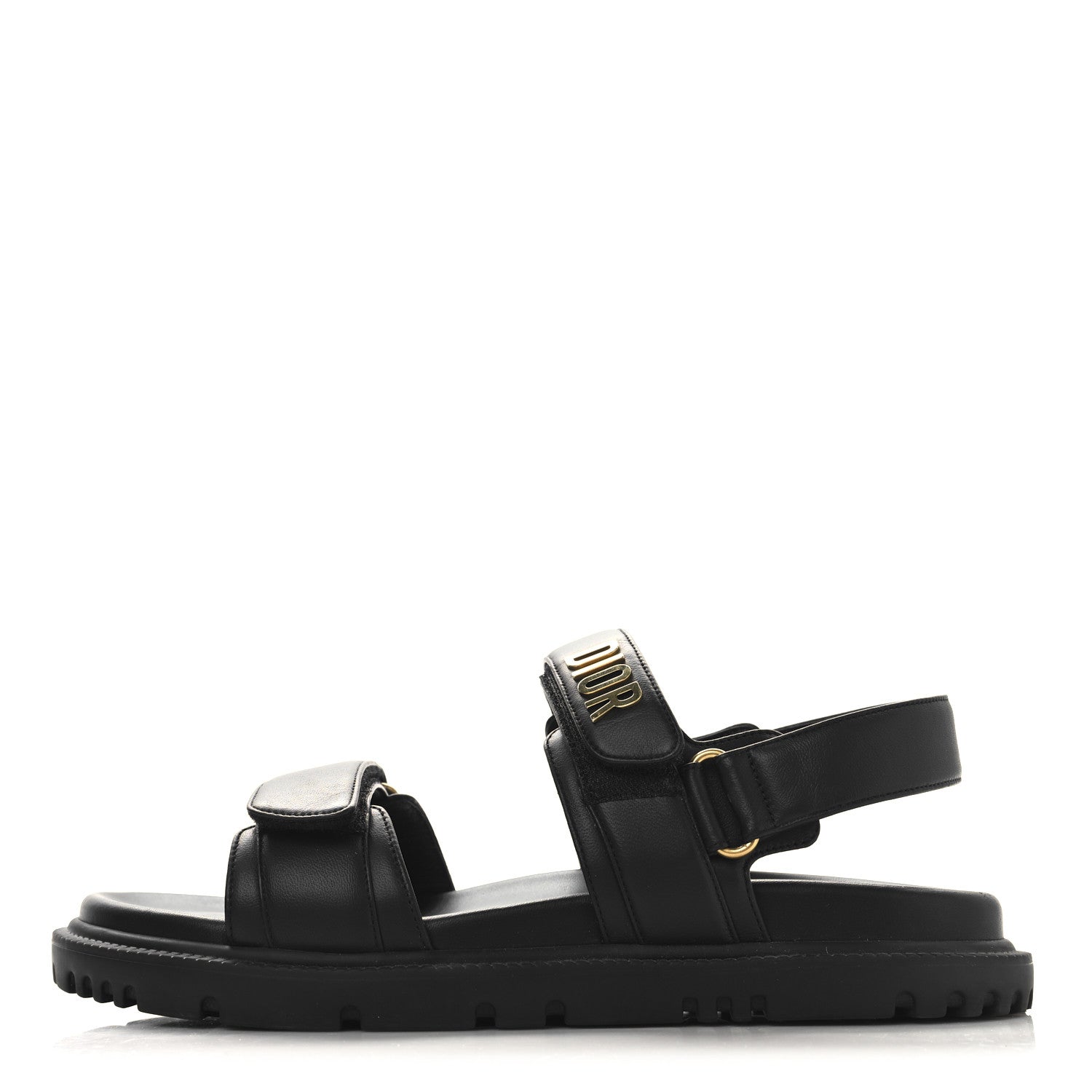 Christian Dior Lambskin Dioract 10mm Sandals 40 Black 1 of 9