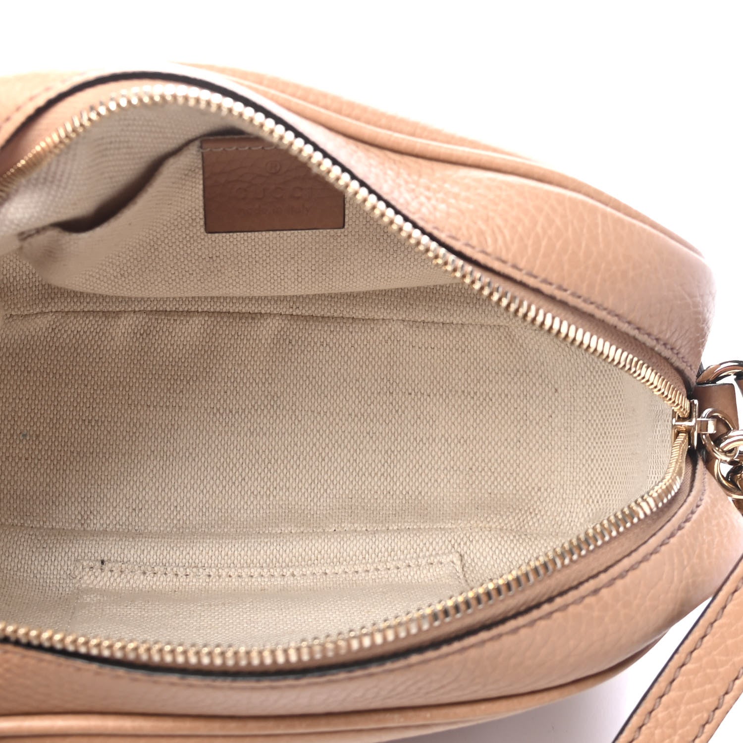 Gucci Pebbled Calfskin Small Soho Disco Bag Camelia 4 of 4