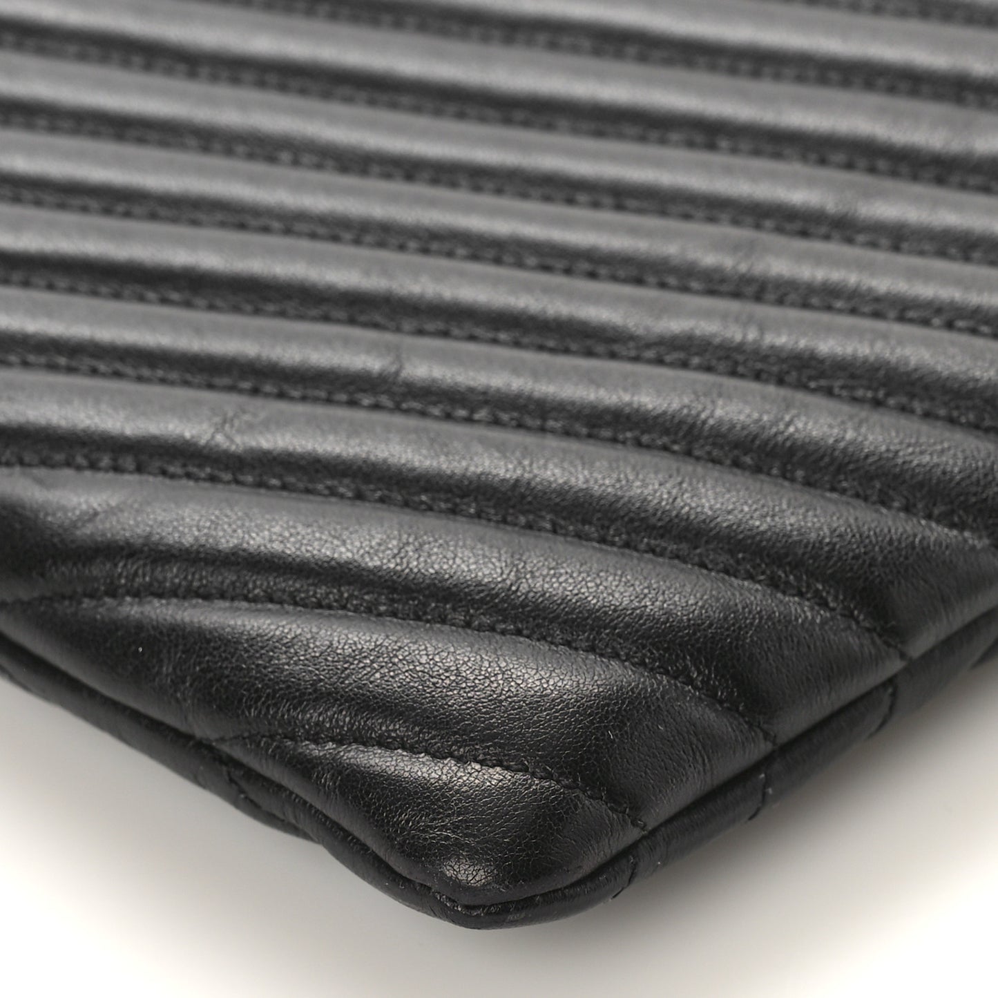 Calfskin Matelasse Monogram Cassandre Tablet Pouch Black