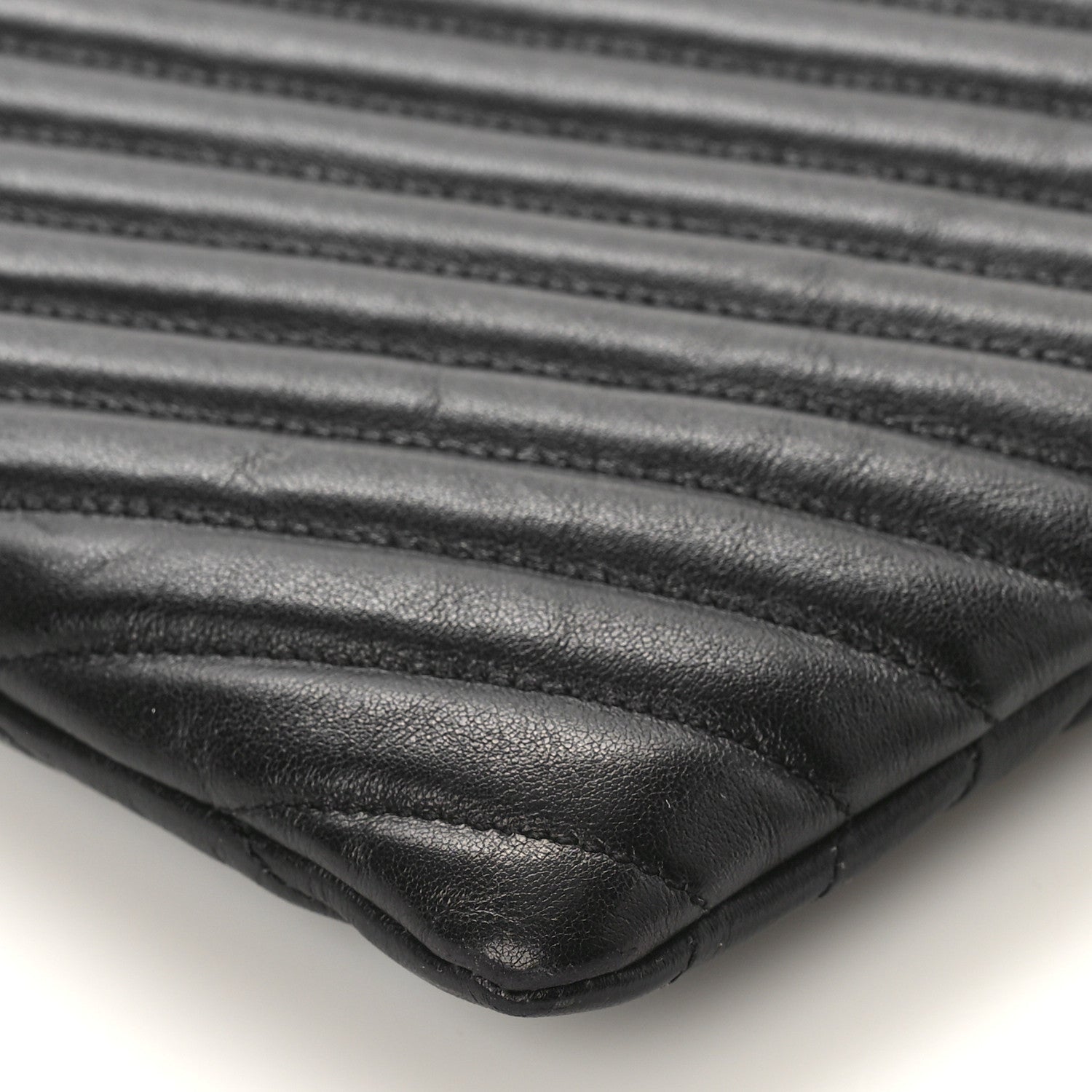 Saint Laurent Calfskin Matelasse Monogram Cassandre Tablet Pouch Black 8 of 8