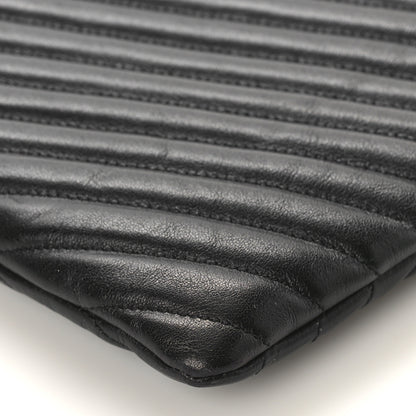 Saint Laurent Calfskin Matelasse Monogram Cassandre Tablet Pouch Black 8 of 8