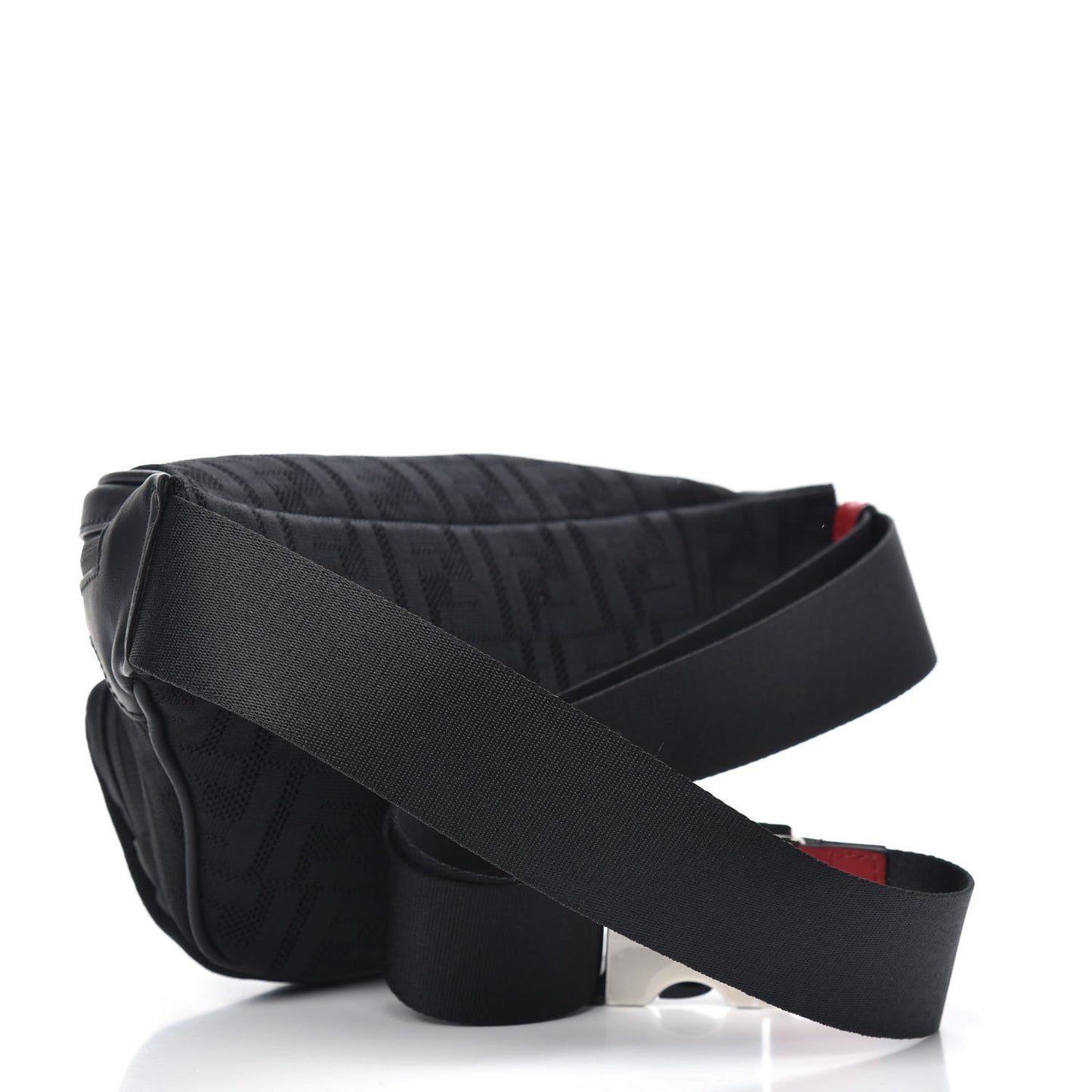 Neoprene Mesh Vitello Grace FF Pocket Belt Bag Black