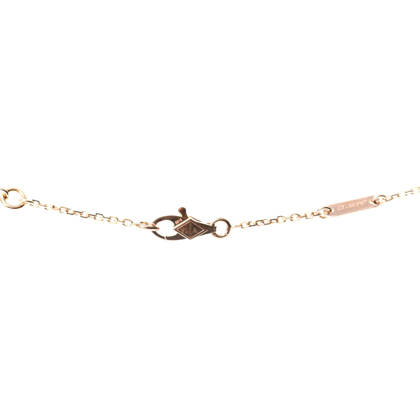 18K Rose Gold Carnelian Sweet Alhambra Pendant Necklace