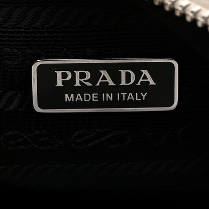 Prada Grace Lux Triangle Logo Embossed Triangle Wristlet Pouch White 6 of 9