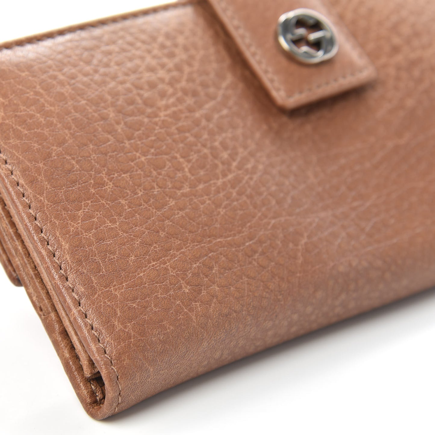 Calfskin Miss GG Continental Wallet Old Naturale