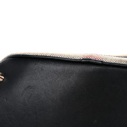 Burberry Canvas Mega Check Medium Ashby Hobo Black 18 of 24