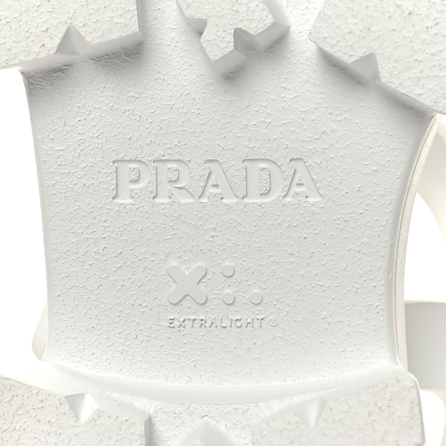 Foam Rubber Metal Triangle Logo Monolith 55mm Cage Sandals 41 White