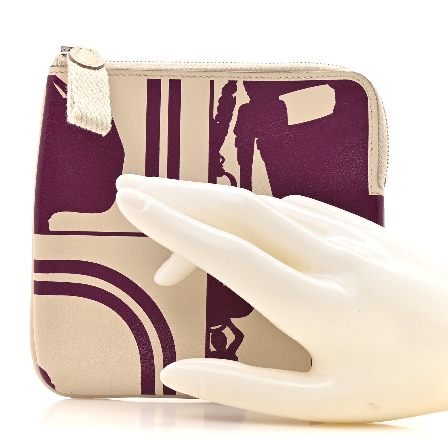 Hermes Swift Brides de Gala en Desordre Tattoo Carre Pocket Pouch Beton Anemone 2 of 8