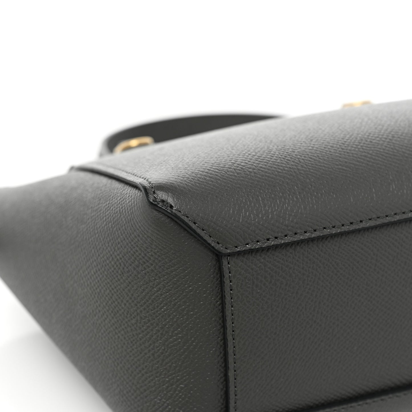 Grained Calfskin Nano Belt Bag Grey