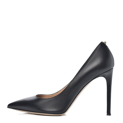 Valentino Garavani Calfskin Rockstud New Plain 100mm Pumps 39 Black 1 of 11