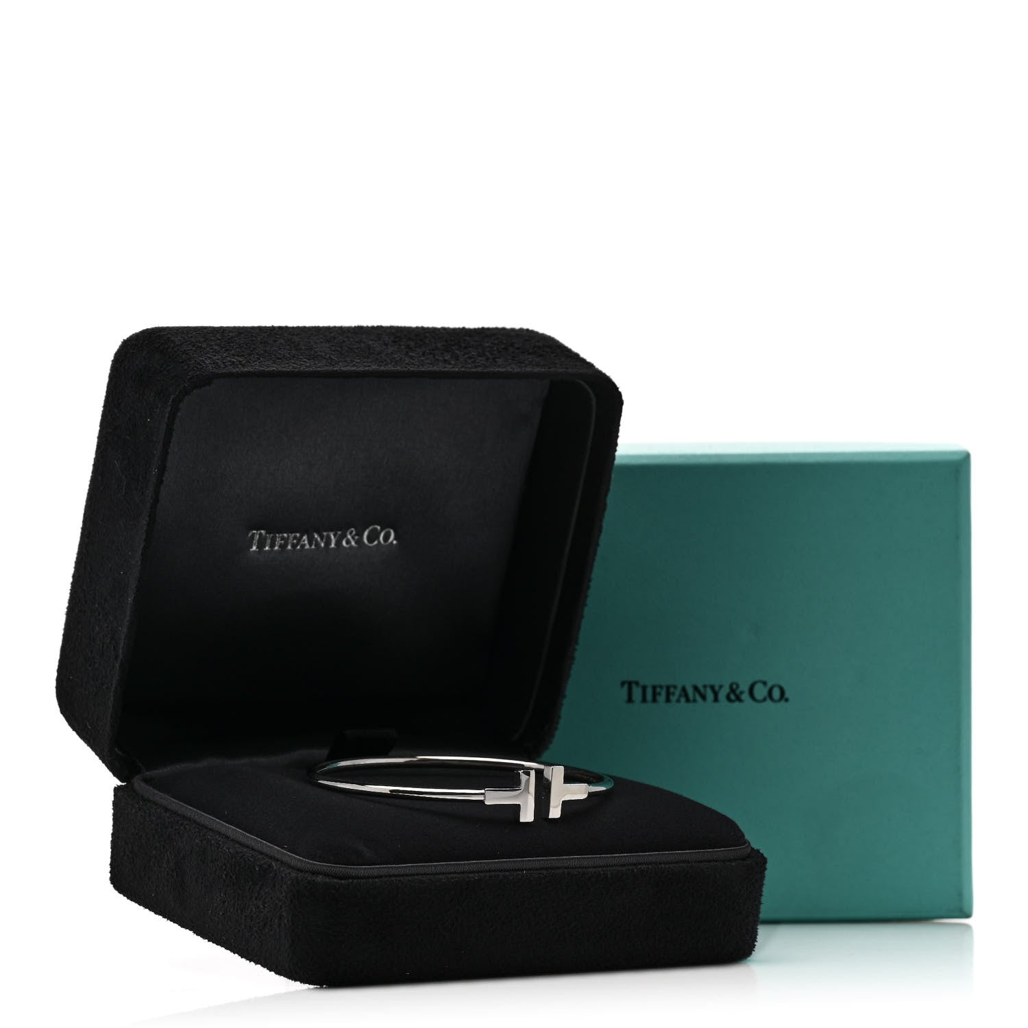 Tiffany 18K White Gold T Wire Bracelet 4 of 4