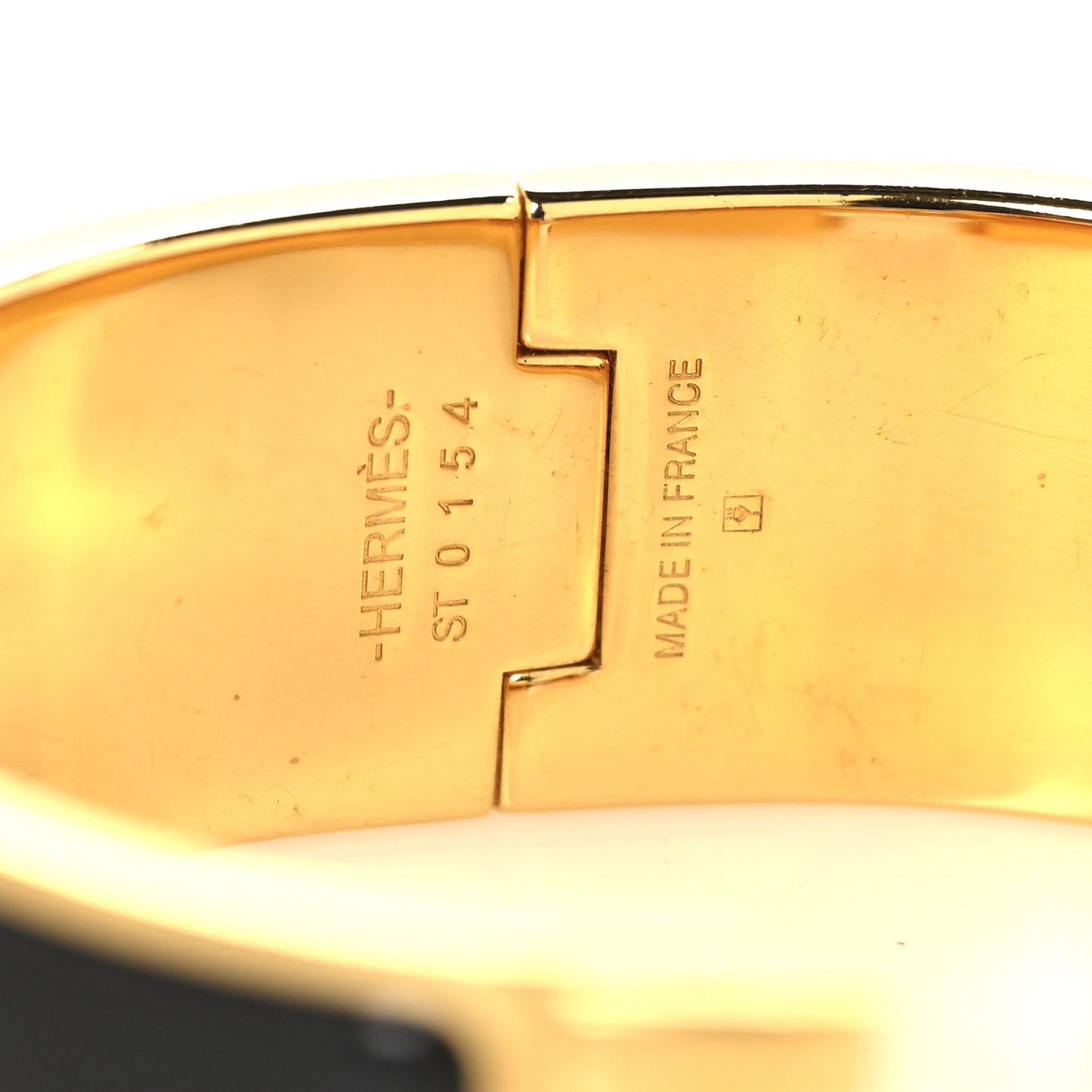 Enamel Wide Clic Clac H Bracelet PM Black