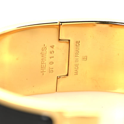 Hermes Enamel Wide Clic Clac H Bracelet PM Black 4 of 5