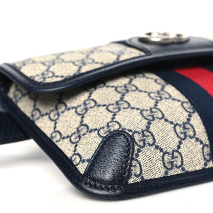 Gucci GG Supreme Monogram Web Small Ophidia Belt Bag 90 36 Beige Navy 8 of 9