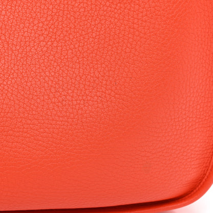Hermes Taurillon Clemence Amazone Evelyne III PM Orange Poppy Bleu Saint Cyr 11 of 14