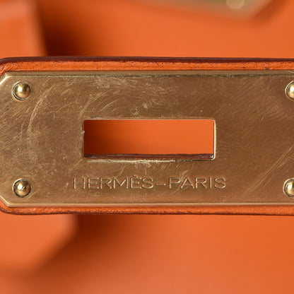 Hermes Taurillon Clemence HAC Birkin 40 Orange 10 of 33