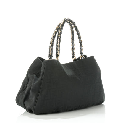 Fendi Zucca Enamel Mia Tote Black 3 of 7