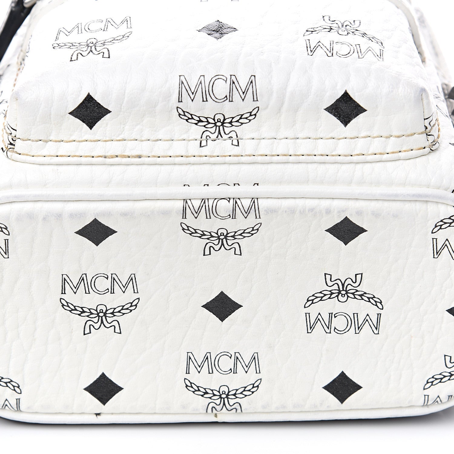 MCM Visetos Side Stud X-Mini Stark Backpack White 12 of 14
