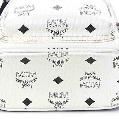 MCM Visetos Side Stud X-Mini Stark Backpack White 12 of 14