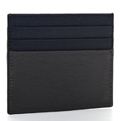 Fendi Vitello Elite Monster Eyes Inlay Card Holder Asfalto Papavero Black 3 of 8