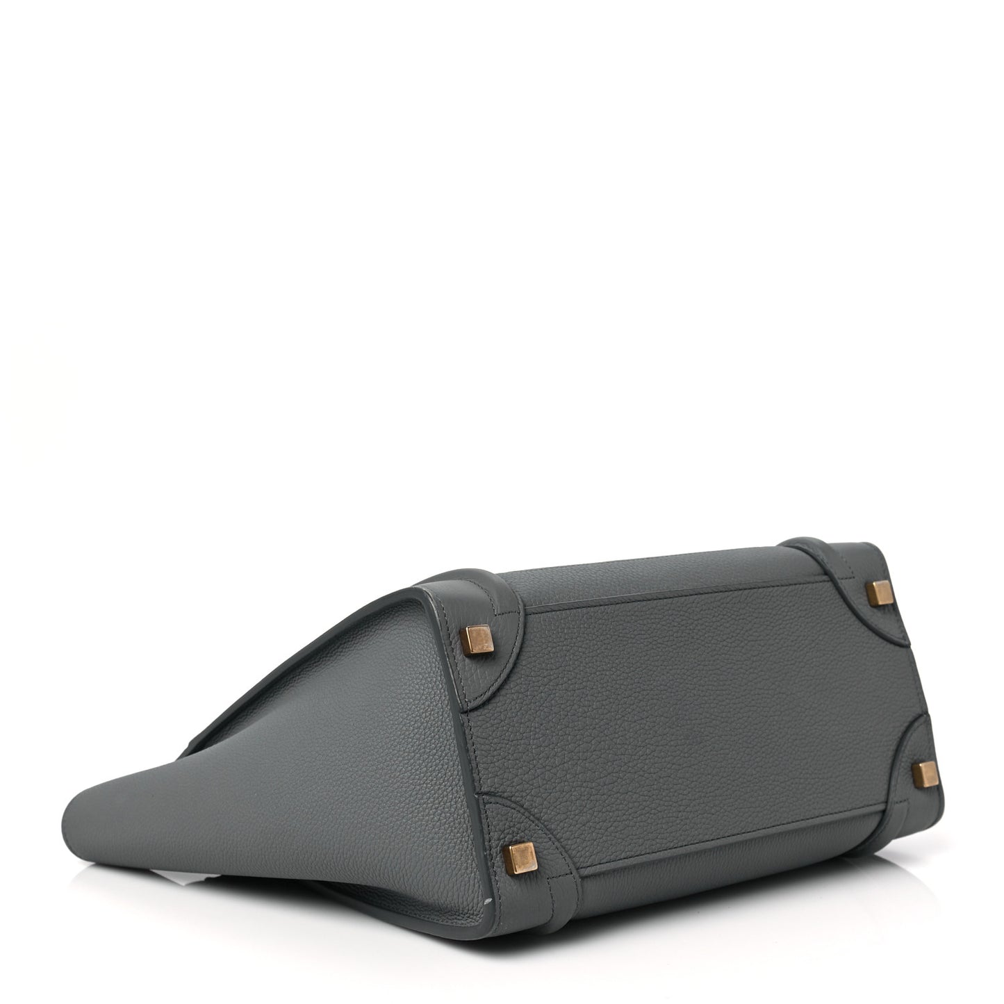 Baby Drummed Calfskin Micro Luggage Kohl