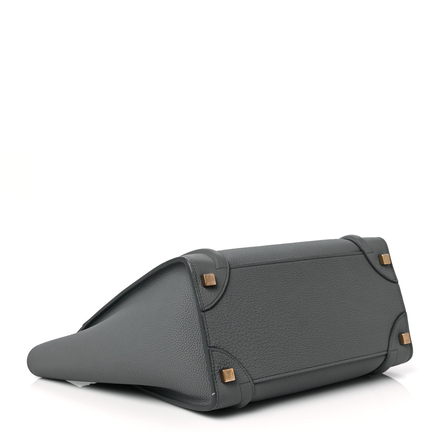 Celine Baby Drummed Calfskin Micro Luggage Kohl 4 of 9