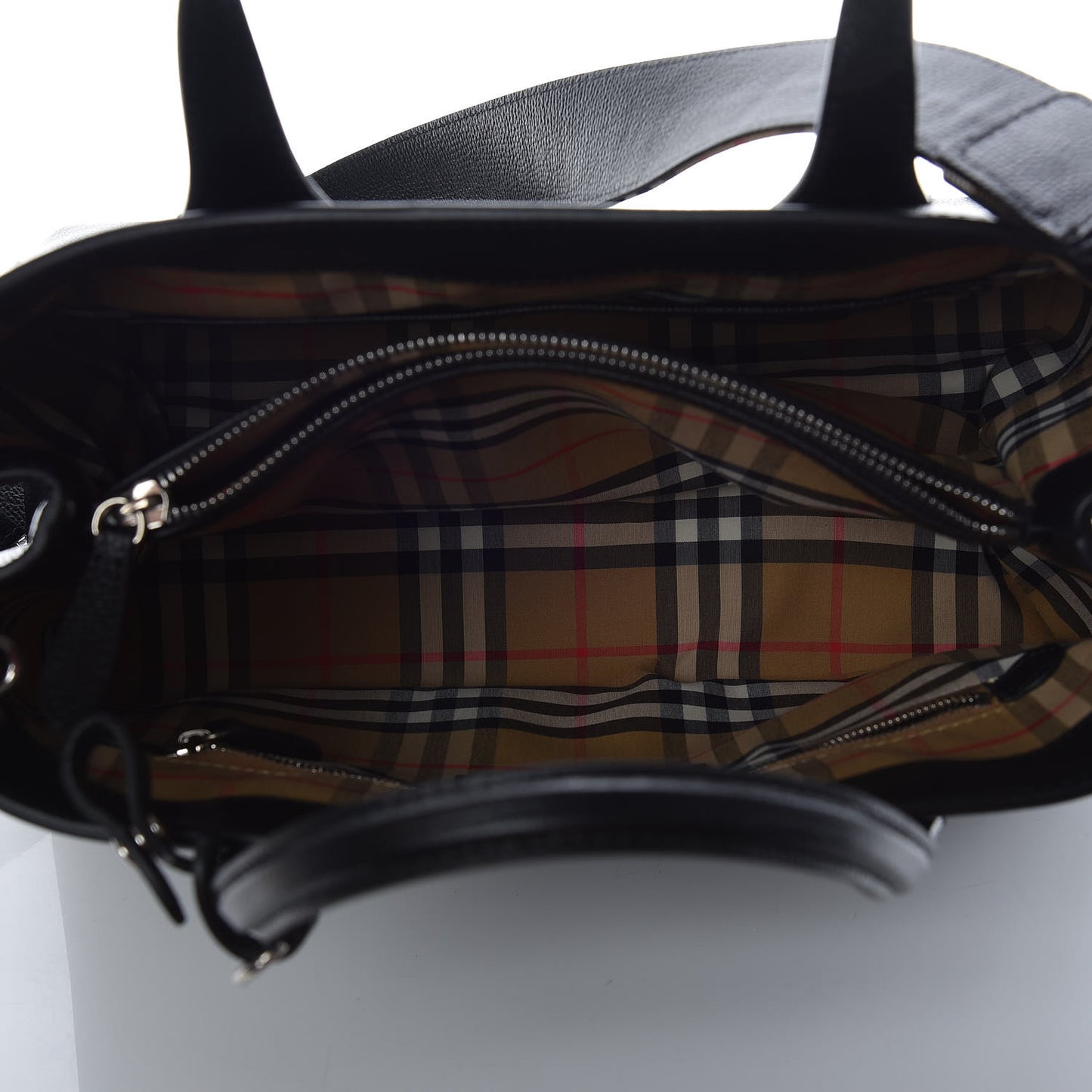 Derby Calfskin Medium Banner Tote Black