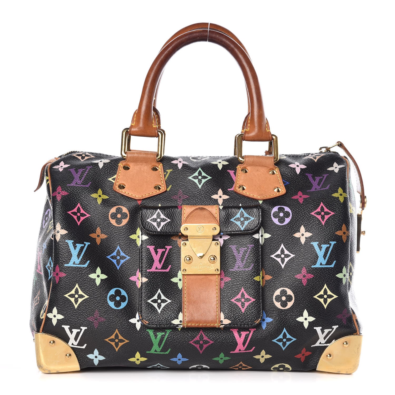 Louis Vuitton Monogram Multicolor Speedy 30 Black 1 of 15