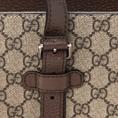 Gucci GG Supreme Monogram Textured Dollar Calfskin Small Detail Tote Beige Ebony New Acero 15 of 16