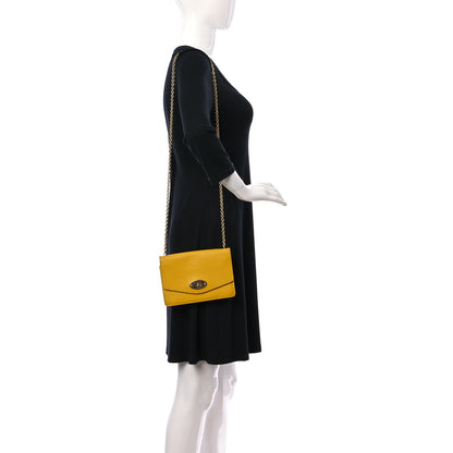 Mulberry Natural Grain Calfskin Small Darley Satchel Yellow 2 of 10
